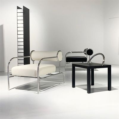 Cadeira Moderna Cadeira de lazer Minimalista Medieval Estrutura de aço inoxidável