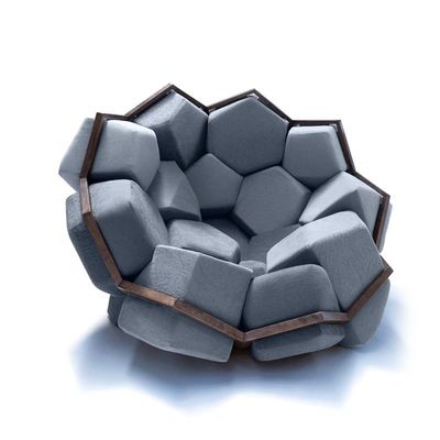 Sofá de bola molecular de novo designer Cadeira com tecido de veludo