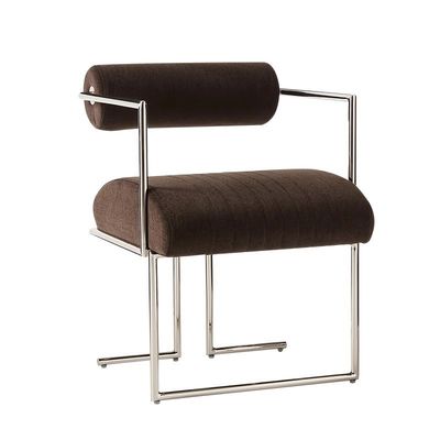 Elegante cadeira de jantar de aço inoxidável cadeira de livro Creative Backrest cadeira de lazer
