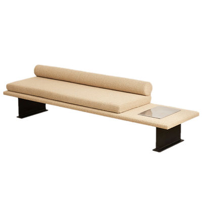 Sofá de tecido de metal de luxo para troca de calçados Banquinho de cama