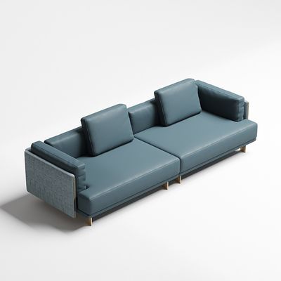 Sofá de recepção de hotel de luxo moderno Sofá de negociação de madeira maciça