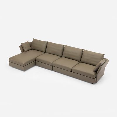 Sofá seccional de estilo moderno Sofá em forma de L com cadeira Lounge Set de sofá de hotel