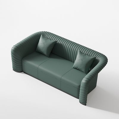 HD Mobiliário do Lobby do Sponge Hotel Luxury Sofa Sets com Couro Verde