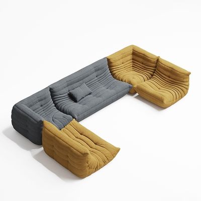 High End Hotel Lobby Lounge Tecido Relaxante Pessoal Togo Unit Sofa Set