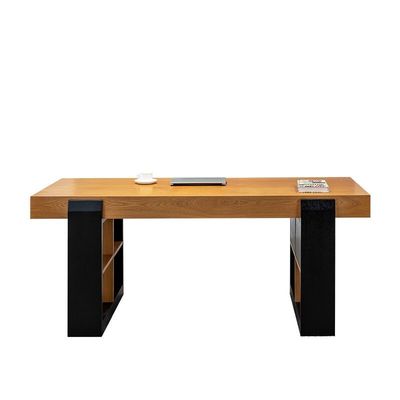 Mesa de escritório casual em formato retangular para quarto de hotel