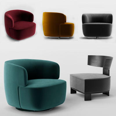 Molteni Elain e Clipper Velvet Poltrona Hotel Decoração Interior