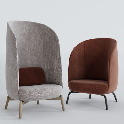 Tecido + Madeira Plushalle Easy Nest Chair Hotel Interior Decor
