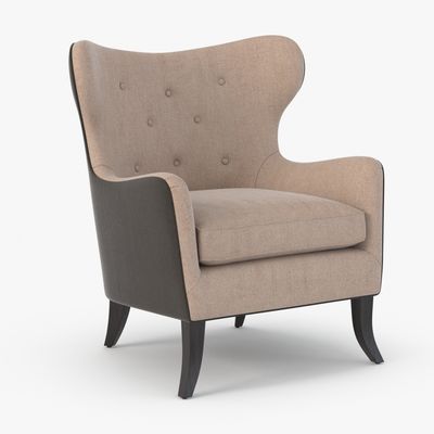 Cadeira de tecido moderna de quarto de hotel com moldura de madeira 40cm de altura do assento