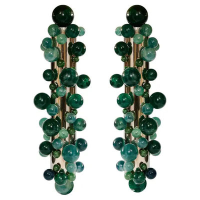 Bom preço Lâmpada de parede de aço inoxidável de bolha de cristal redonda de luxo para decoração de iluminação de hotéis Star em linha