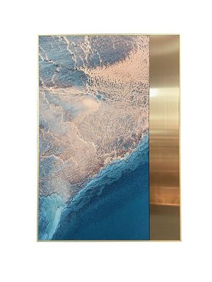 Pintura em arenito de aço inoxidável Pintura pendurada de entrada para espaços de luxo