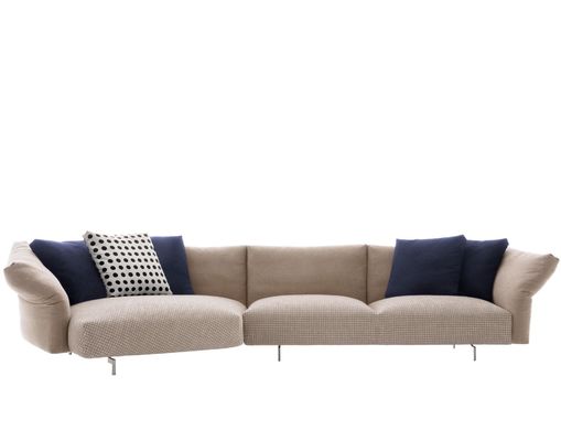NextTOP Quarto de hotel de tecido moderno e simples Sofá de combinação curvo