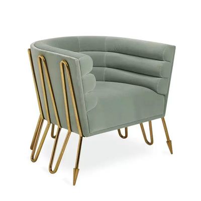 Modern Nordic Style Star Hotel Velvet Poltrona para área de recepção Lounge