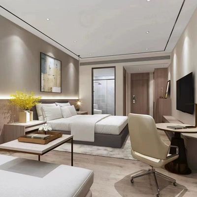 5 estrelas Projeto de hotel de design minimalista quarto conjunto de móveis de madeira maciça