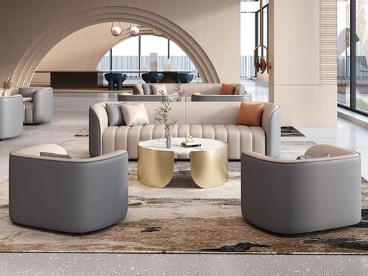 Dimensões personalizáveis de hotel de luxo lobby cabine sofá mesa de negociação e cadeiras