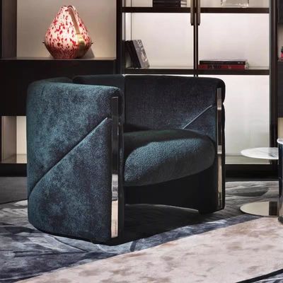 Poltrona de luxo leve italiana Premium Sentido de lazer Tecido Sofá único