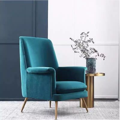 Scandinavian Hotel Simple Velvet Sofá Individual Cor Personalizado Tamanho