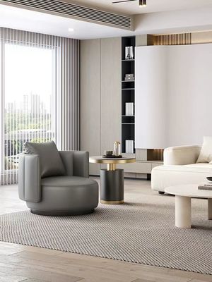 Hotel contemporâneo de estilo minimalista Sofá único de couro genuíno para a área de recepção