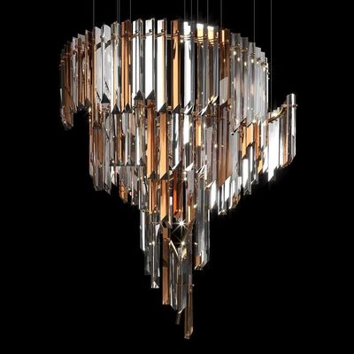 Lâmpadas quentes 3000K em cobre com vidro transparente para mobiliário interior de hotel