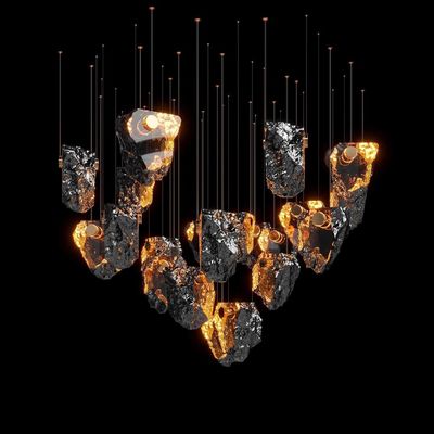 Rochas vulcânicas de cristal grande candelabro salão espacial comercial villa residencial
